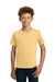 Gildan 5000B/G500B Youth Short Sleeve Crewneck T-Shirt Yellow Haze Model Front