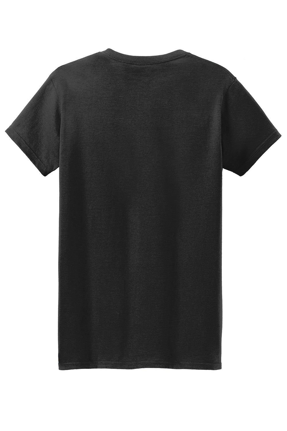 Gildan 5000L/G500L Womens Short Sleeve Crewneck T-Shirt Black Flat Back