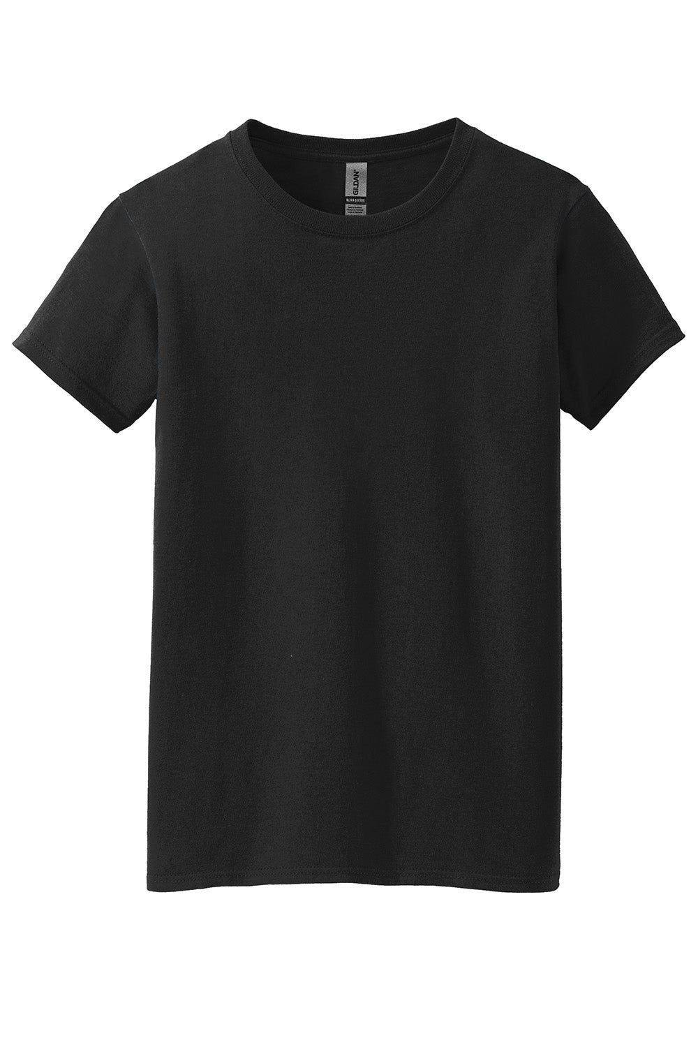 Gildan 5000L/G500L Womens Short Sleeve Crewneck T-Shirt Black Flat Front