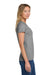 Gildan 5000L/G500L Womens Short Sleeve Crewneck T-Shirt Heather Graphite Grey Model Side