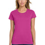 Gildan Womens Short Sleeve Crewneck T-Shirt - Heliconia Pink