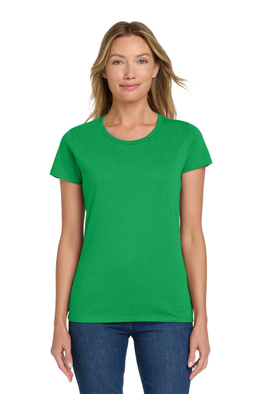 Gildan 5000L/G500L Womens Short Sleeve Crewneck T-Shirt Irish Green Model Front