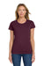 Gildan 5000L/G500L Womens Short Sleeve Crewneck T-Shirt Maroon Model Front