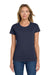 Gildan 5000L/G500L Womens Short Sleeve Crewneck T-Shirt Navy Blue Model Front