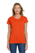 Gildan 5000L/G500L Womens Short Sleeve Crewneck T-Shirt Orange Model Front