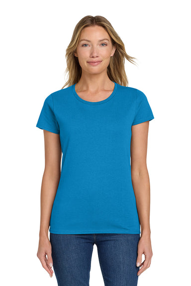 Gildan 5000L/G500L Womens Short Sleeve Crewneck T-Shirt Sapphire Blue Model Front