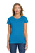 Gildan 5000L/G500L Womens Short Sleeve Crewneck T-Shirt Sapphire Blue Model Front