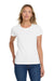 Gildan 5000L/G500L Womens Short Sleeve Crewneck T-Shirt White Model Front