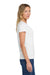 Gildan 5000L/G500L Womens Short Sleeve Crewneck T-Shirt White Model Side