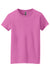 Gildan 5000L/G500L Womens Short Sleeve Crewneck T-Shirt Azalea Pink Flat Front