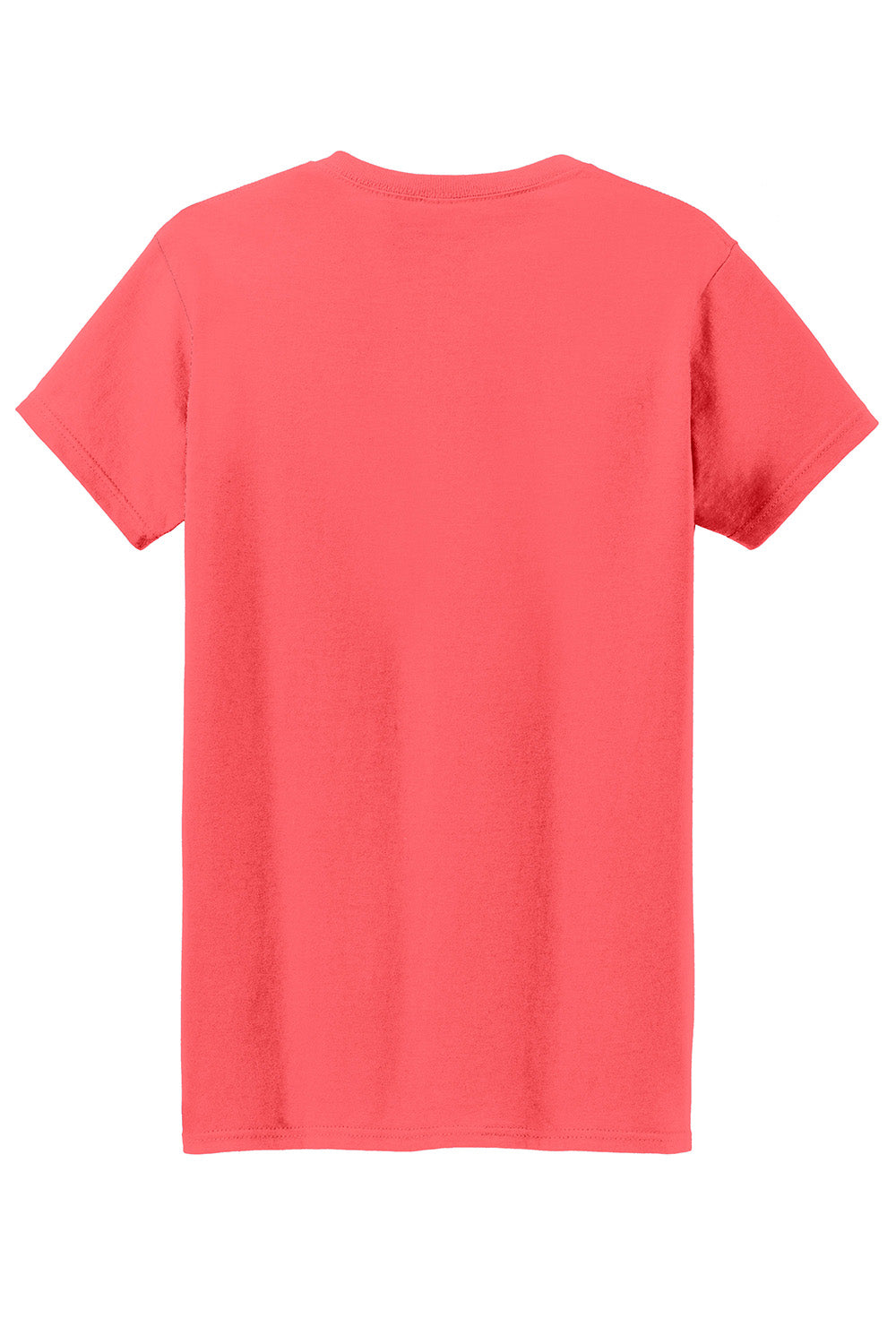 Gildan 5000L/G500L Womens Short Sleeve Crewneck T-Shirt Coral Silk Flat Back