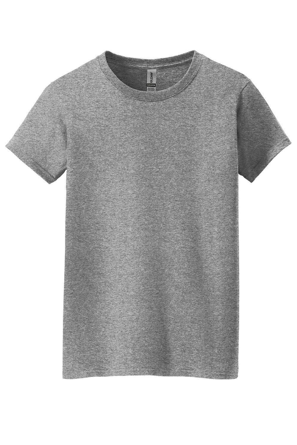 Gildan 5000L/G500L Womens Short Sleeve Crewneck T-Shirt Heather Graphite Grey Flat Front