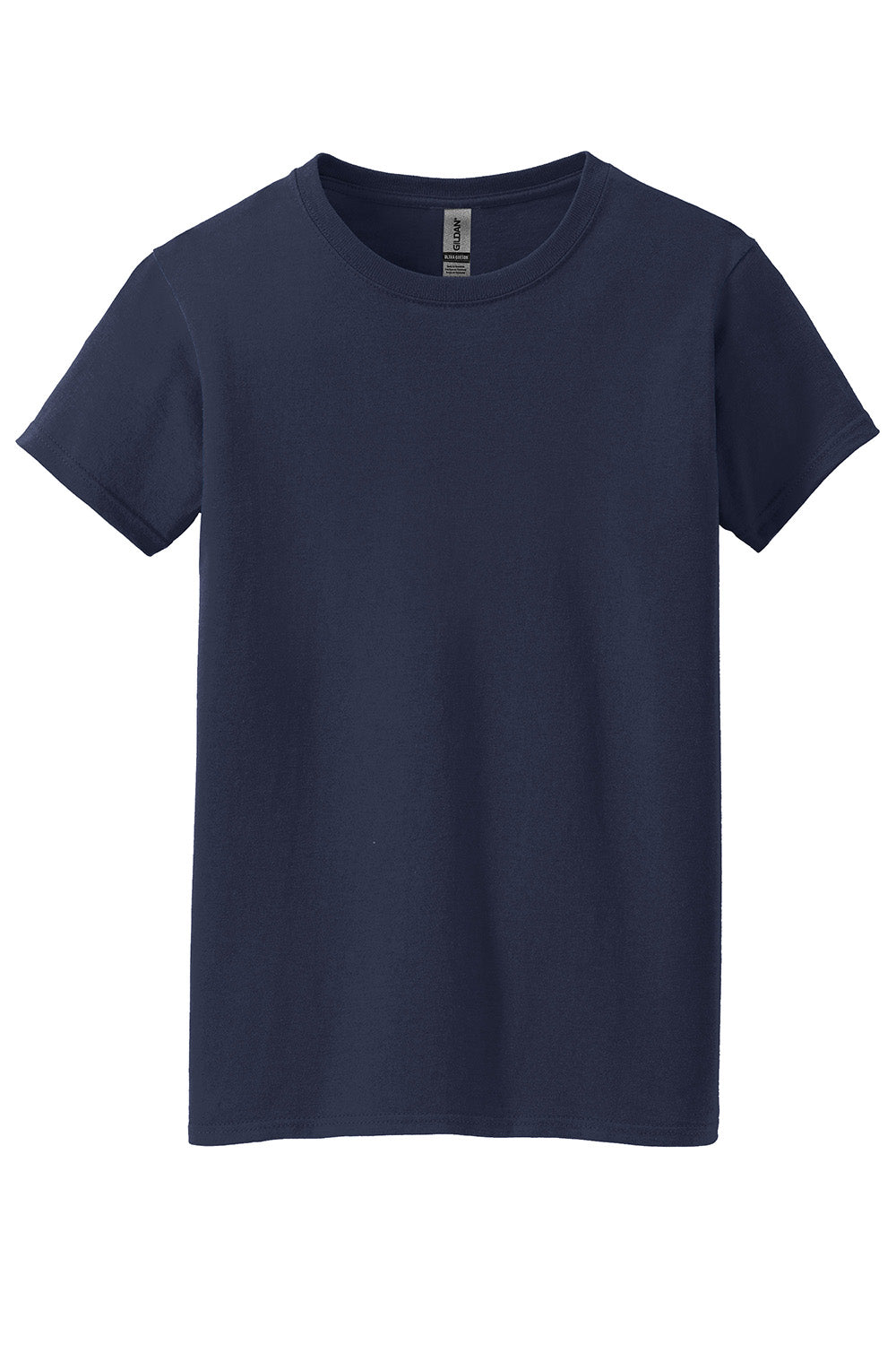 Gildan 5000L/G500L Womens Short Sleeve Crewneck T-Shirt Navy Blue Flat Front