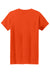 Gildan 5000L/G500L Womens Short Sleeve Crewneck T-Shirt Orange Flat Back