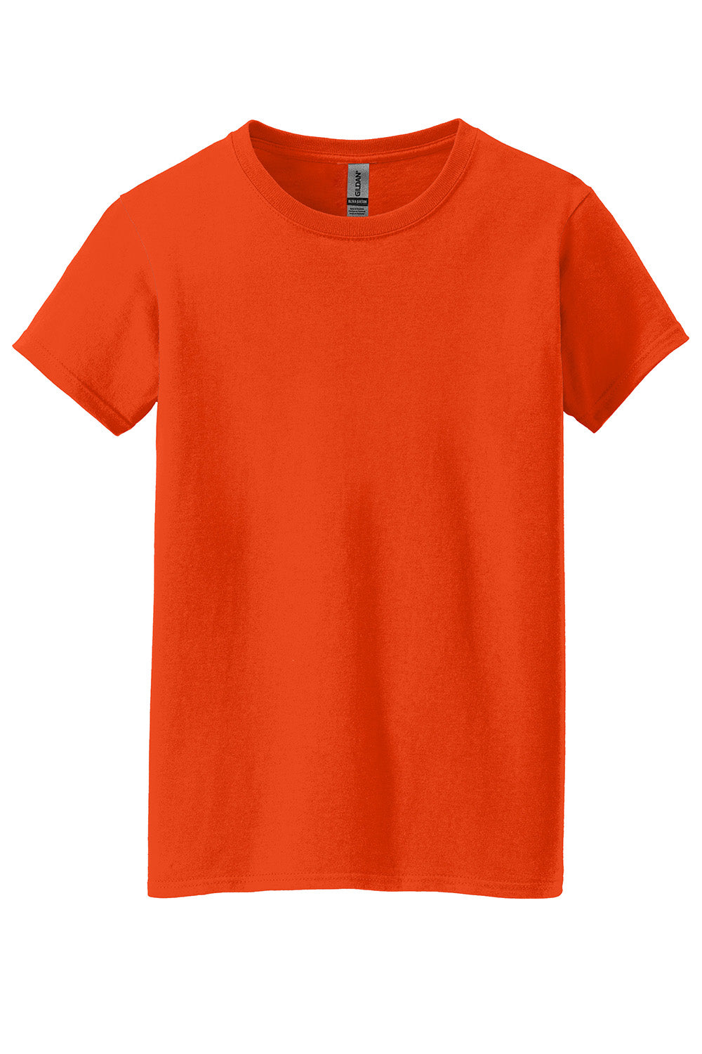 Gildan 5000L/G500L Womens Short Sleeve Crewneck T-Shirt Orange Flat Front