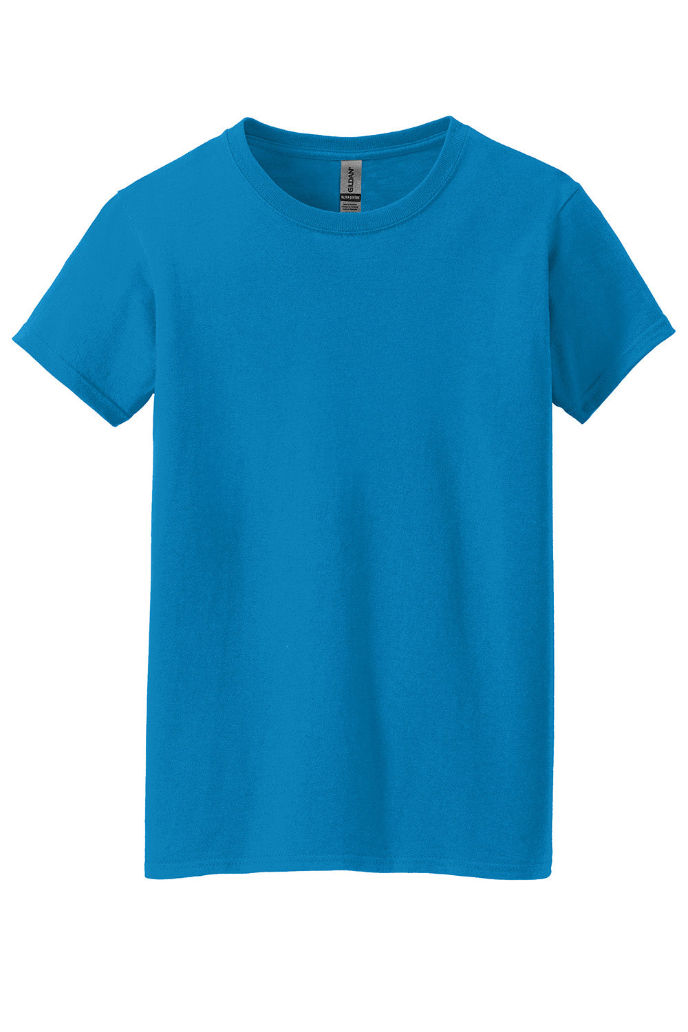 Gildan 5000L/G500L Womens Short Sleeve Crewneck T-Shirt Sapphire Blue Flat Front