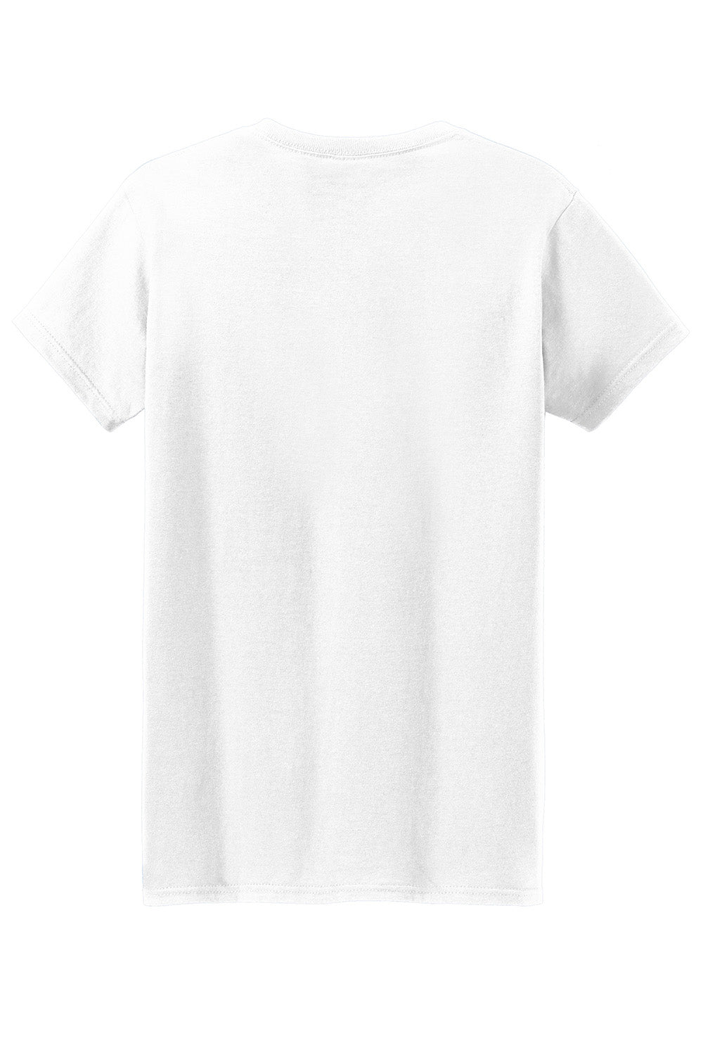 Gildan 5000L/G500L Womens Short Sleeve Crewneck T-Shirt White Flat Back