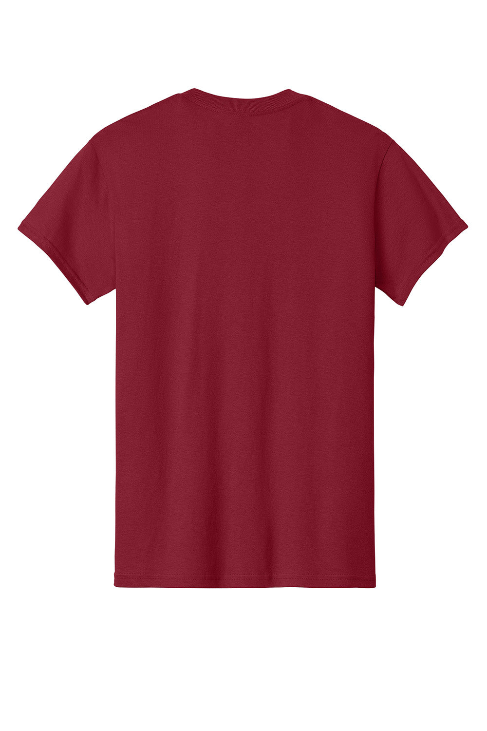 Gildan 5000/G500 Mens Short Sleeve Crewneck T-Shirt Antique Cherry Red Flat Back