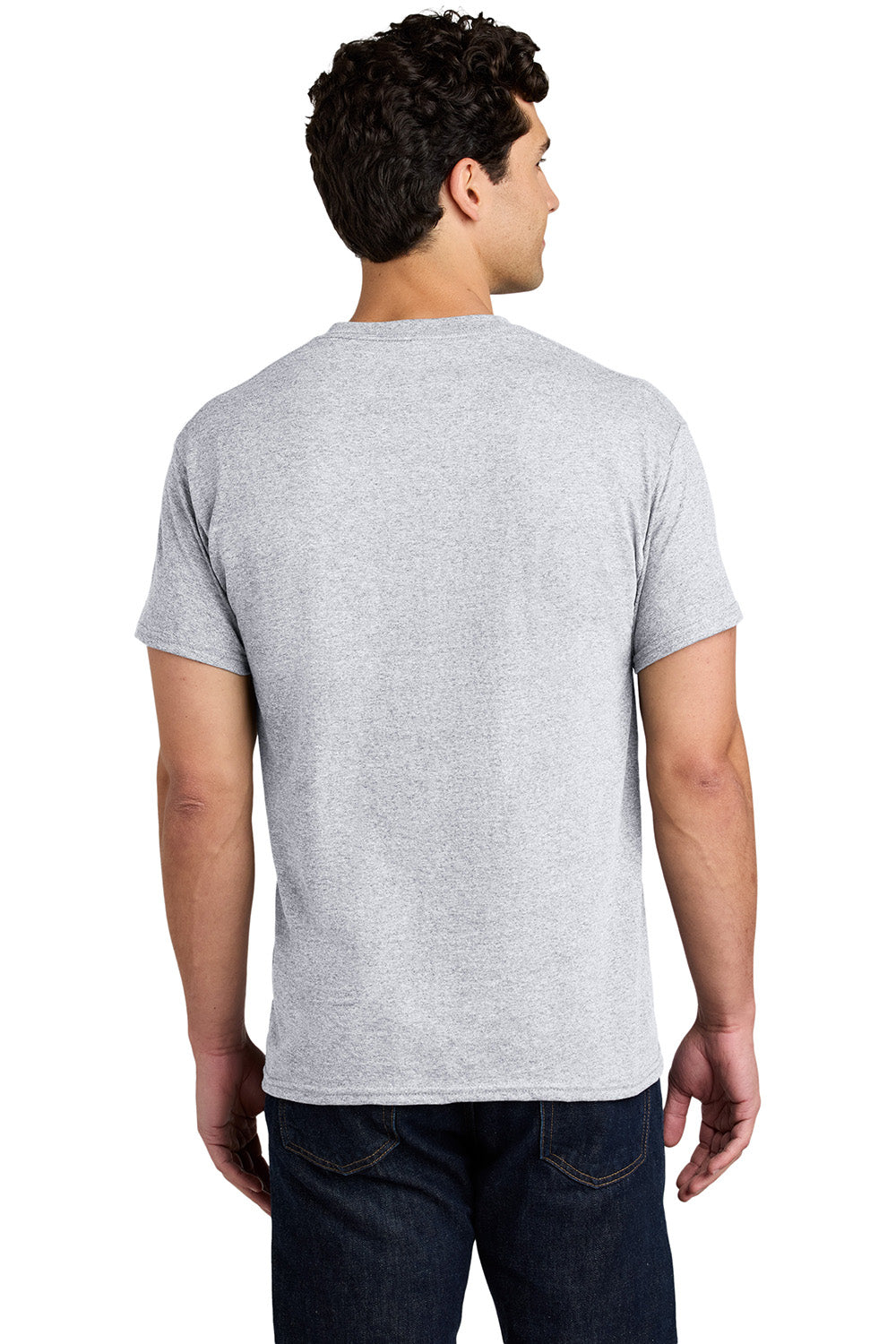 Gildan 5000/G500 Mens Short Sleeve Crewneck T-Shirt Ash Grey Model Back