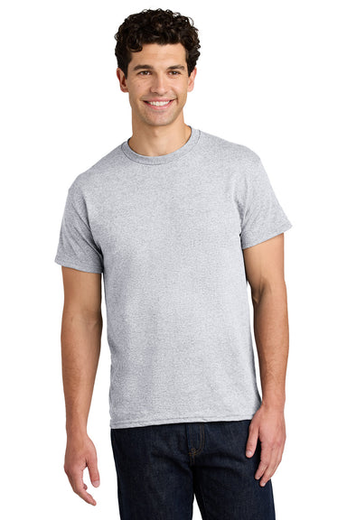 Gildan 5000/G500 Mens Short Sleeve Crewneck T-Shirt Ash Grey Model Front