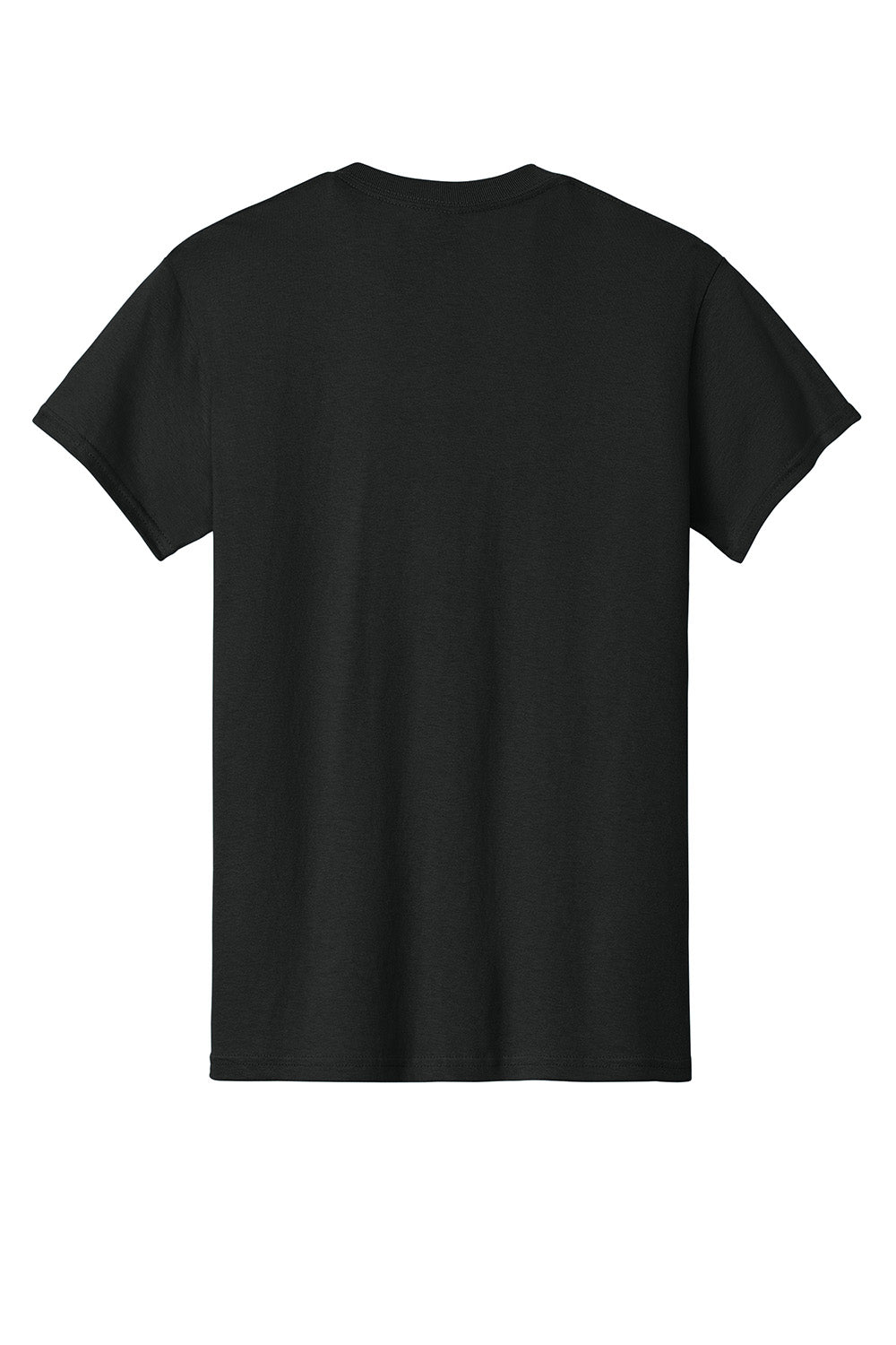 Gildan 5000/G500 Mens Short Sleeve Crewneck T-Shirt Black Flat Back