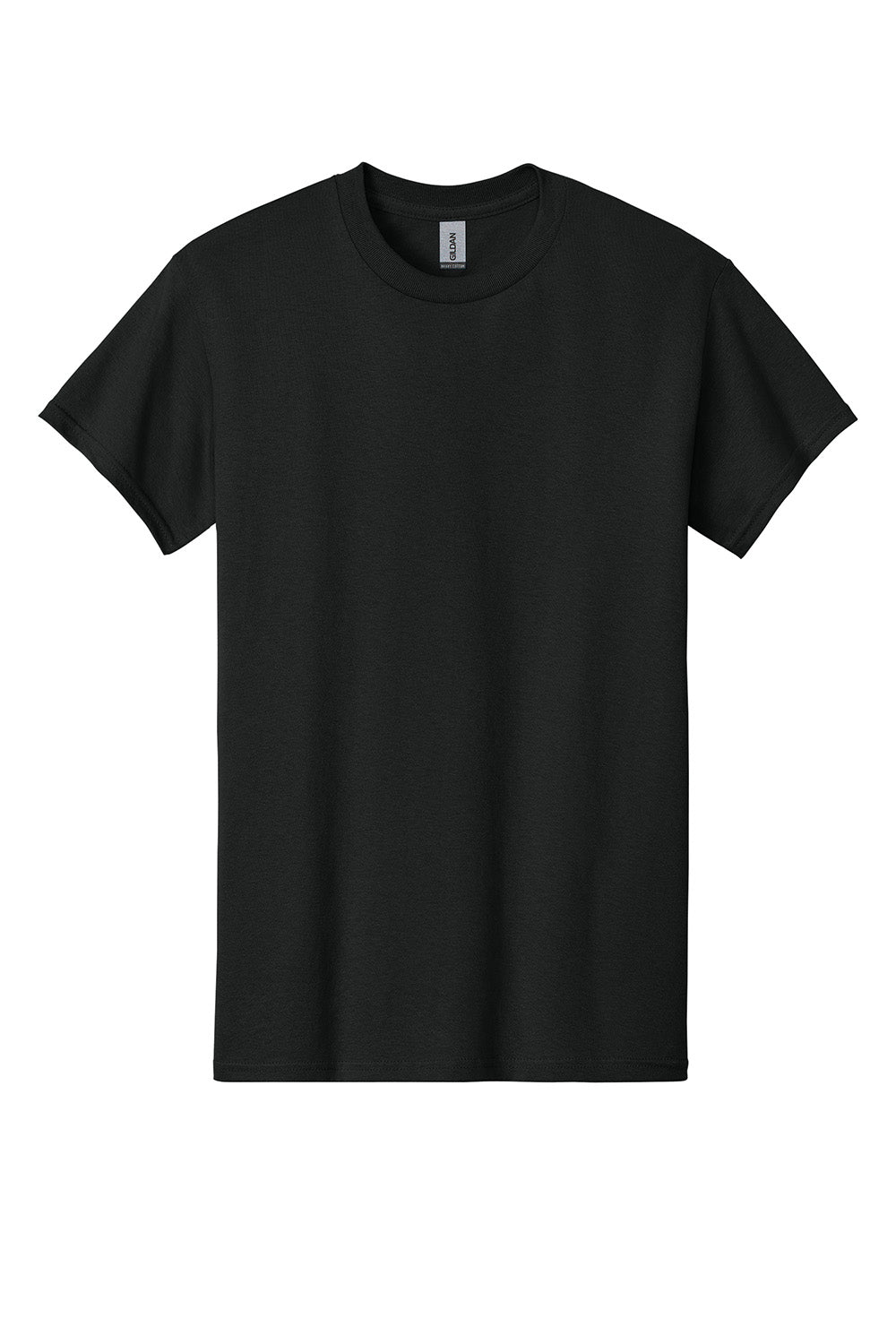 Gildan 5000/G500 Mens Short Sleeve Crewneck T-Shirt Black Flat Front