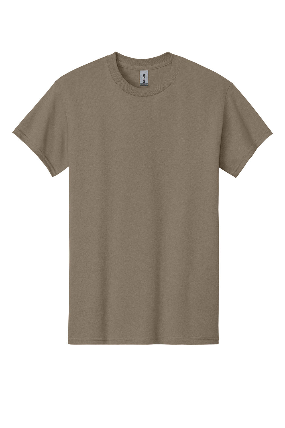 Gildan 5000/G500 Mens Short Sleeve Crewneck T-Shirt Brown Savana Flat Front