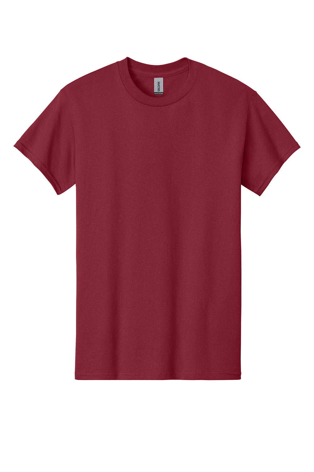 Gildan 5000/G500 Mens Short Sleeve Crewneck T-Shirt Cardinal Red Flat Front