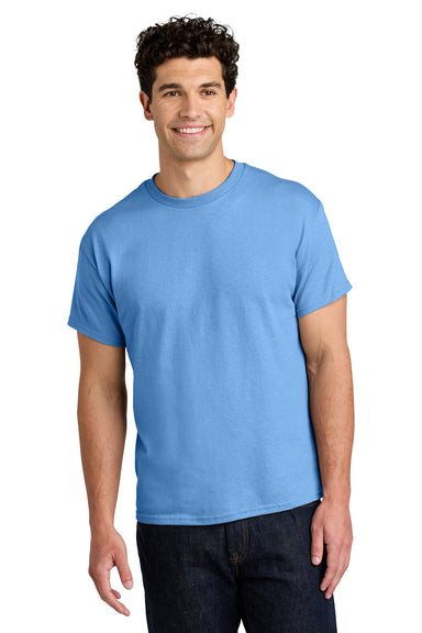 Gildan 5000/G500 Mens Short Sleeve Crewneck T-Shirt Carolina Blue Model Front