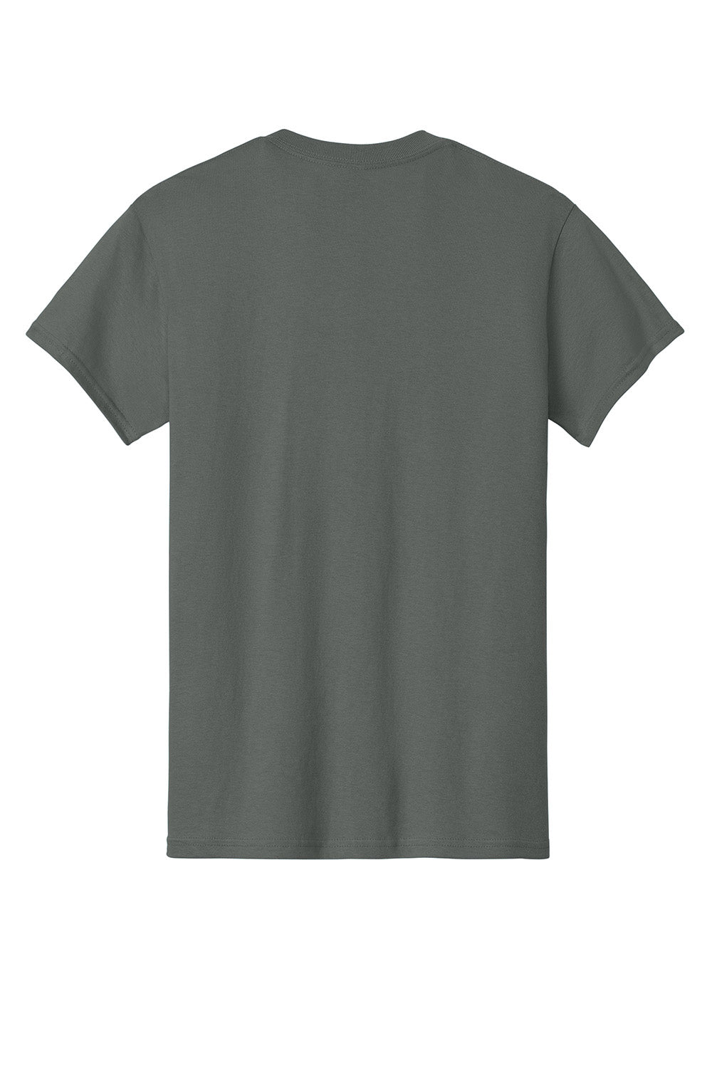 Gildan 5000/G500 Mens Short Sleeve Crewneck T-Shirt Charcoal Grey Flat Back