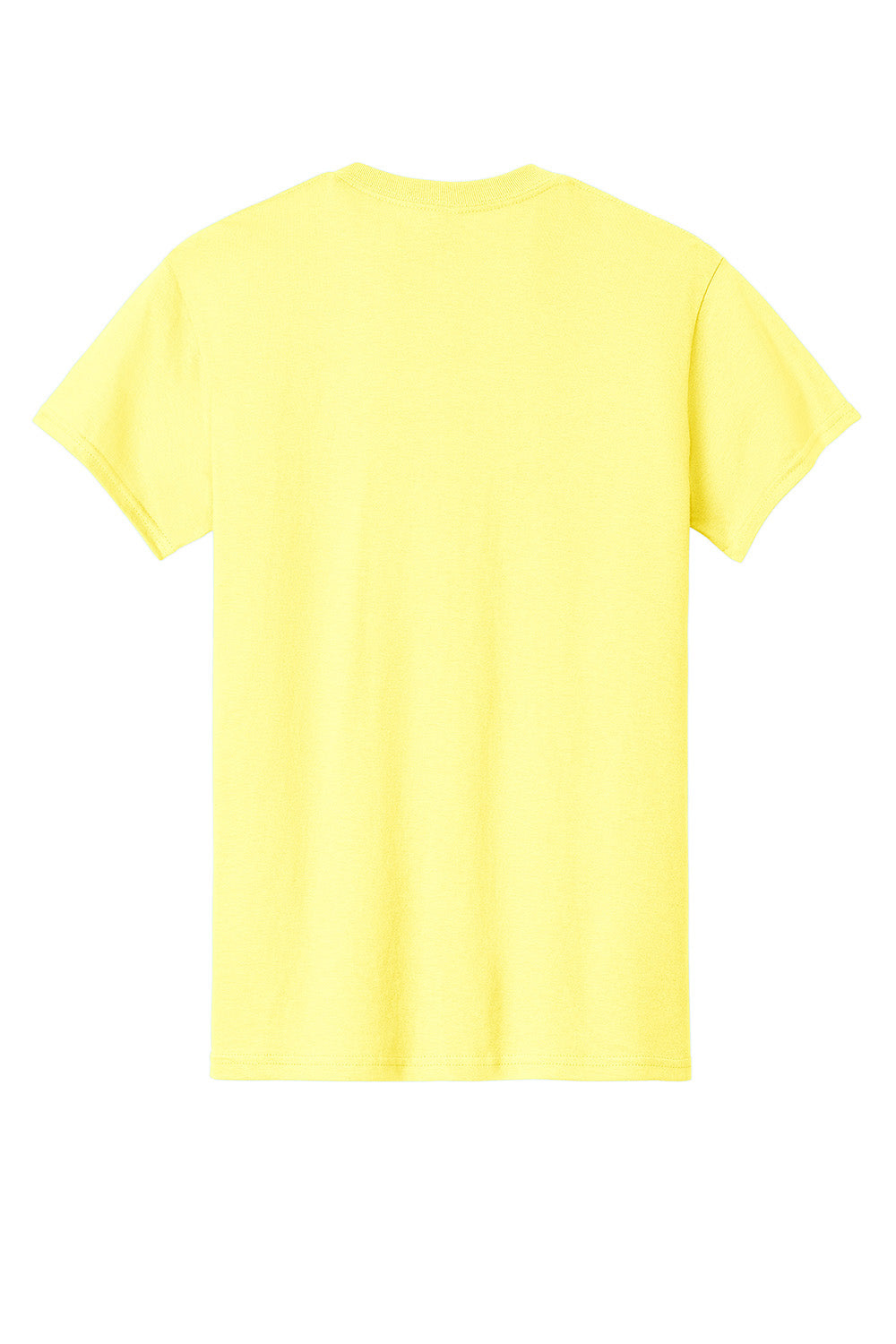 Gildan 5000/G500 Mens Short Sleeve Crewneck T-Shirt Cornsilk Yellow Flat Back