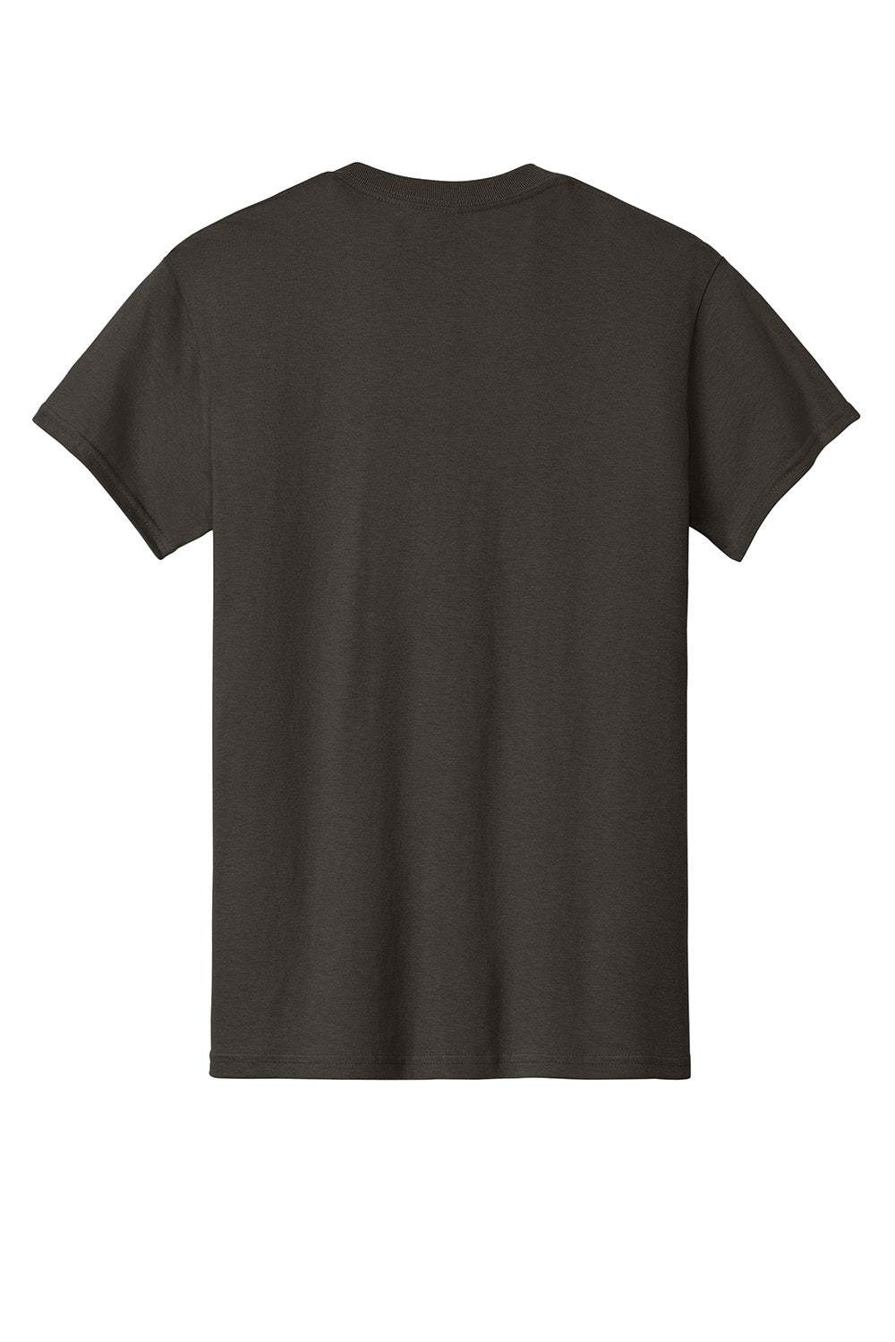 Gildan 5000/G500 Mens Short Sleeve Crewneck T-Shirt Dark Chocolate Brown Flat Back