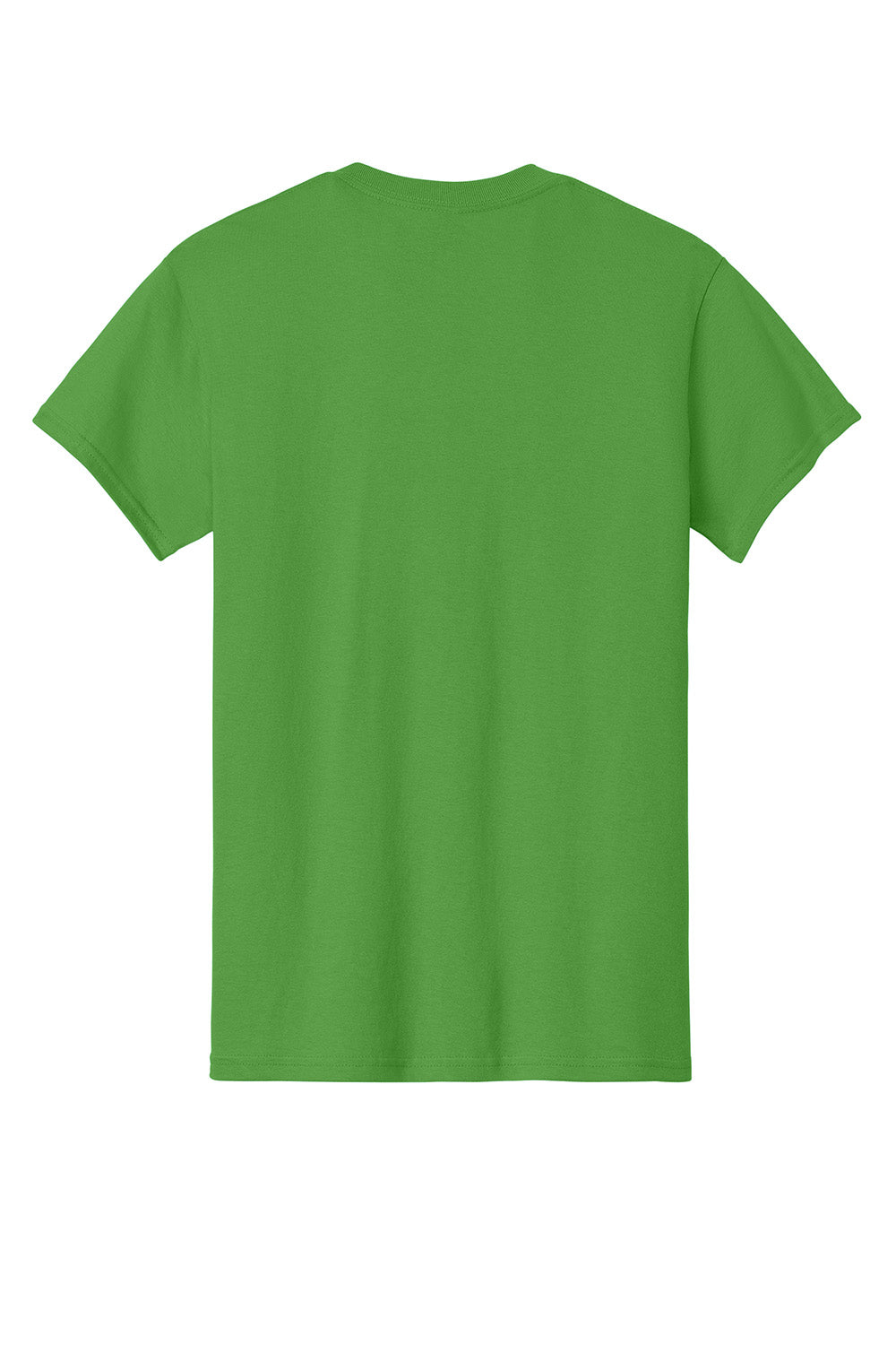 Gildan 5000/G500 Mens Short Sleeve Crewneck T-Shirt Electric Green Flat Back