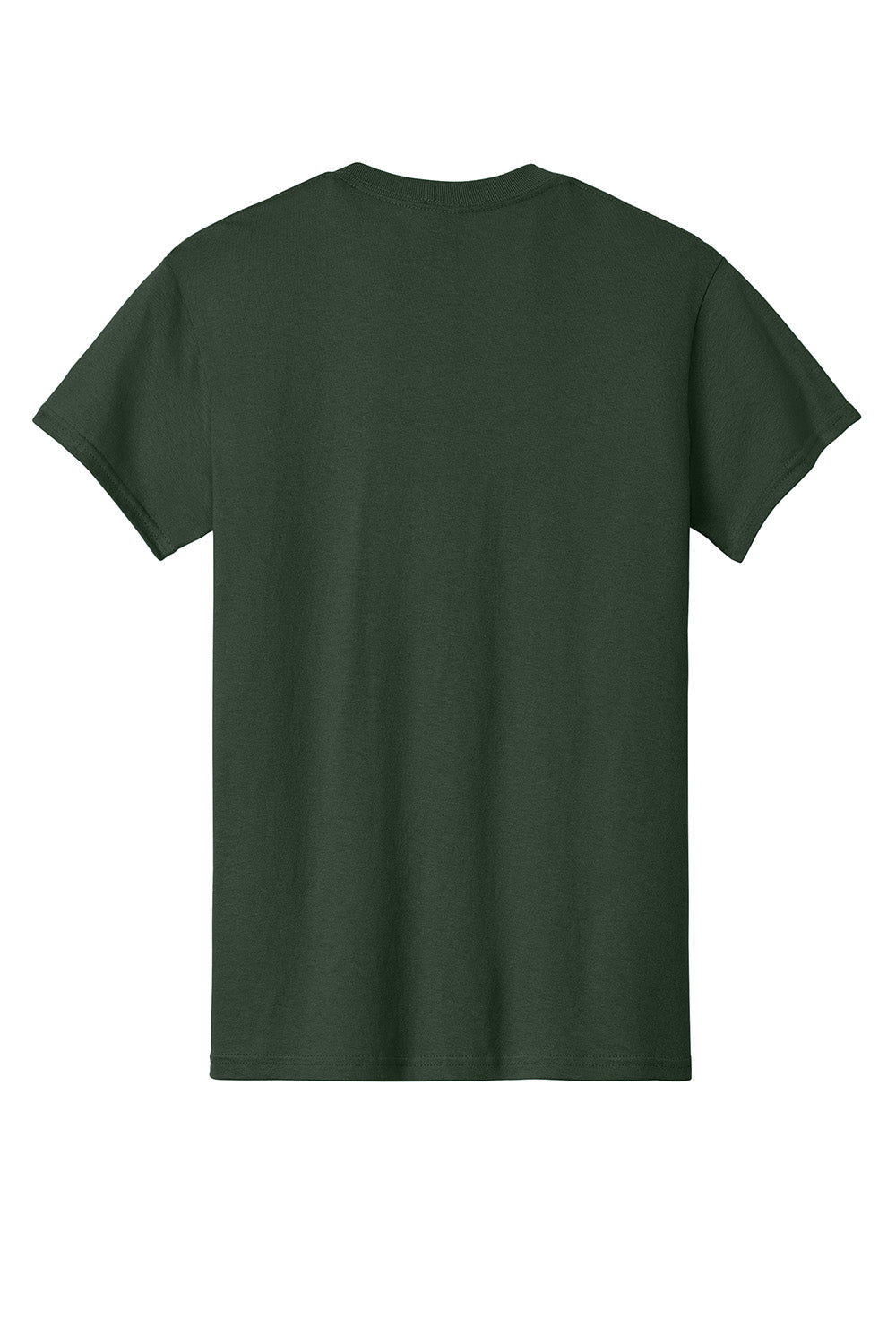 Gildan 5000/G500 Mens Short Sleeve Crewneck T-Shirt Forest Green Flat Back