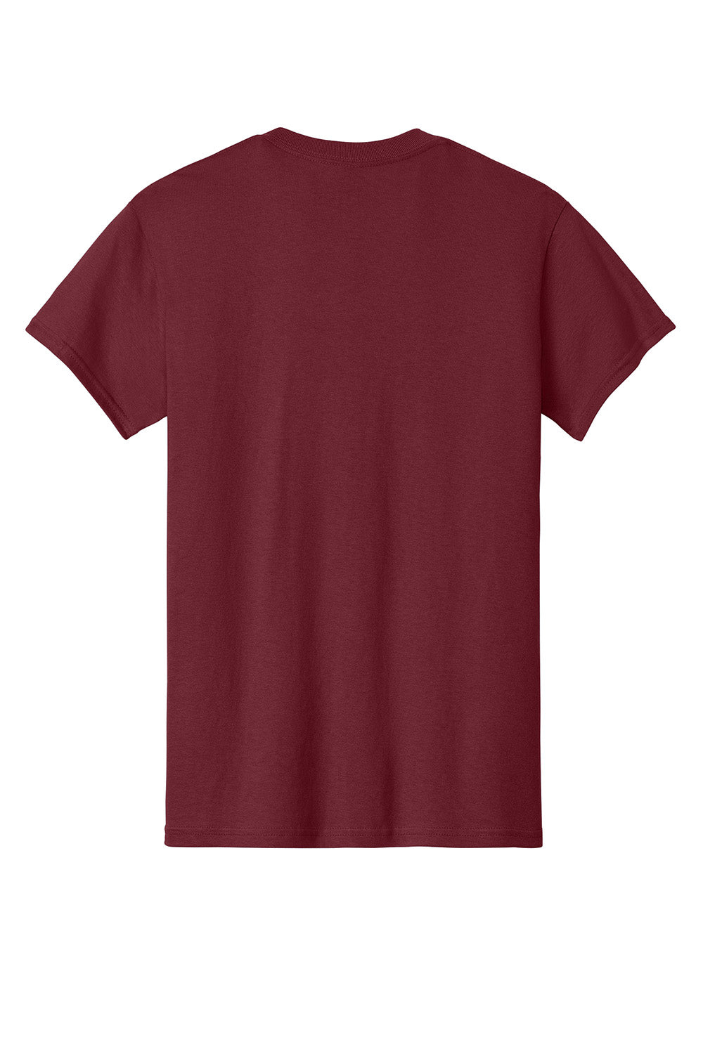 Gildan 5000/G500 Mens Short Sleeve Crewneck T-Shirt Garnet Red Flat Back