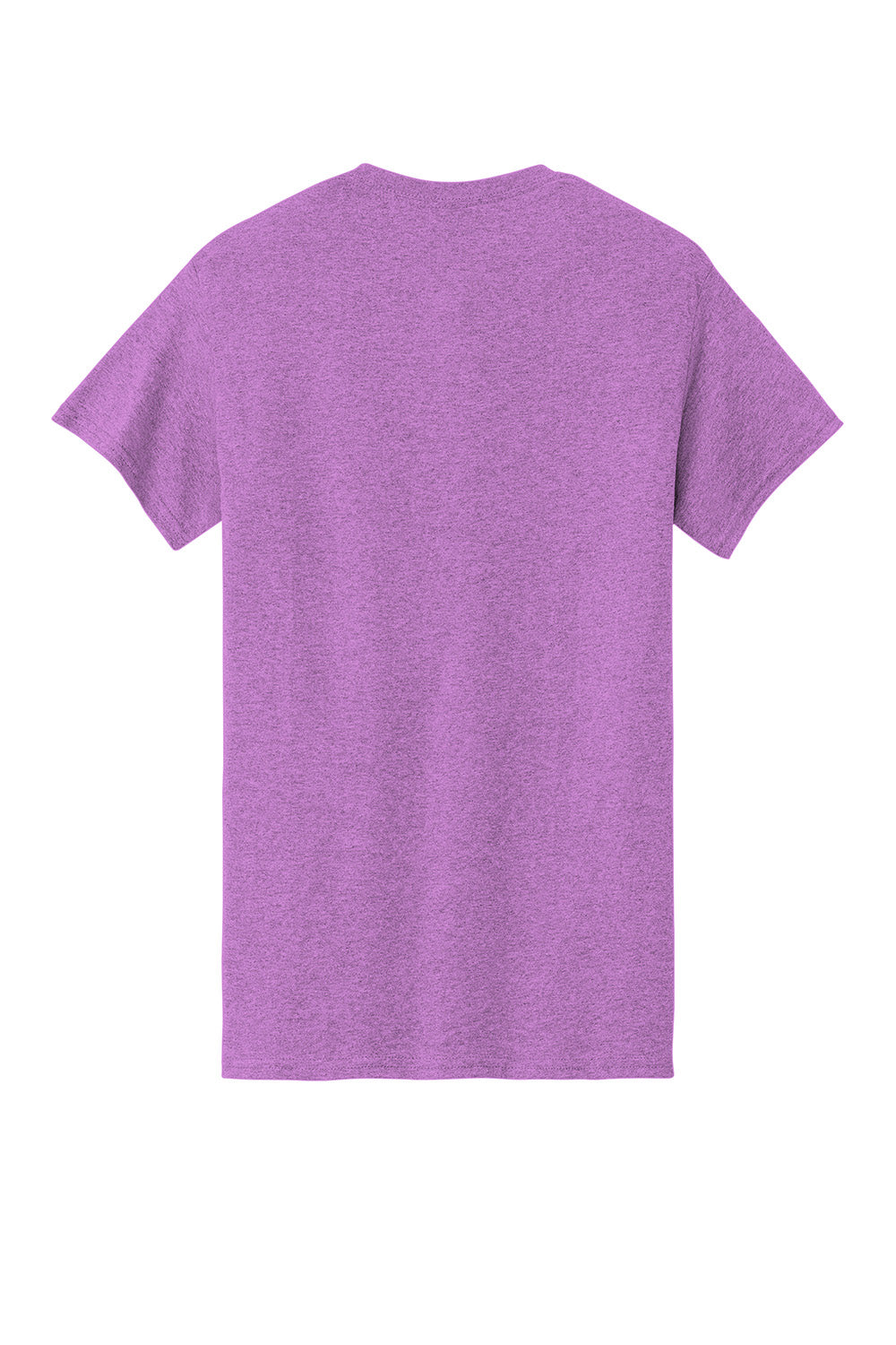 Gildan 5000/G500 Mens Short Sleeve Crewneck T-Shirt Heather Radiant Orchid Purple Flat Back