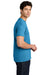 Gildan 5000/G500 Mens Short Sleeve Crewneck T-Shirt Heather Sapphire Blue Model Side