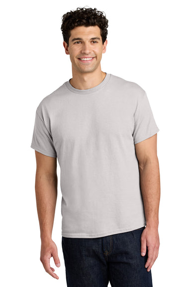 Gildan 5000/G500 Mens Short Sleeve Crewneck T-Shirt Ice Grey Model Front