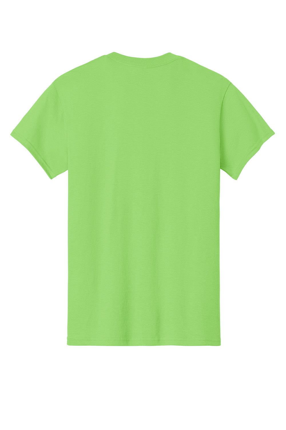 Gildan 5000/G500 Mens Short Sleeve Crewneck T-Shirt Lime Green Flat Back