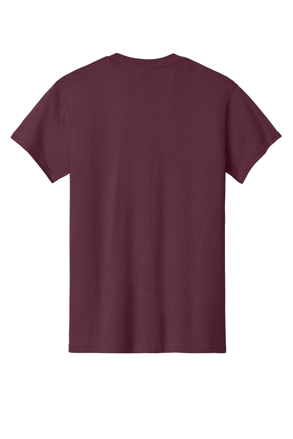 Gildan 5000/G500 Mens Short Sleeve Crewneck T-Shirt Maroon Flat Back