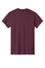 Gildan 5000/G500 Mens Short Sleeve Crewneck T-Shirt Maroon Flat Back