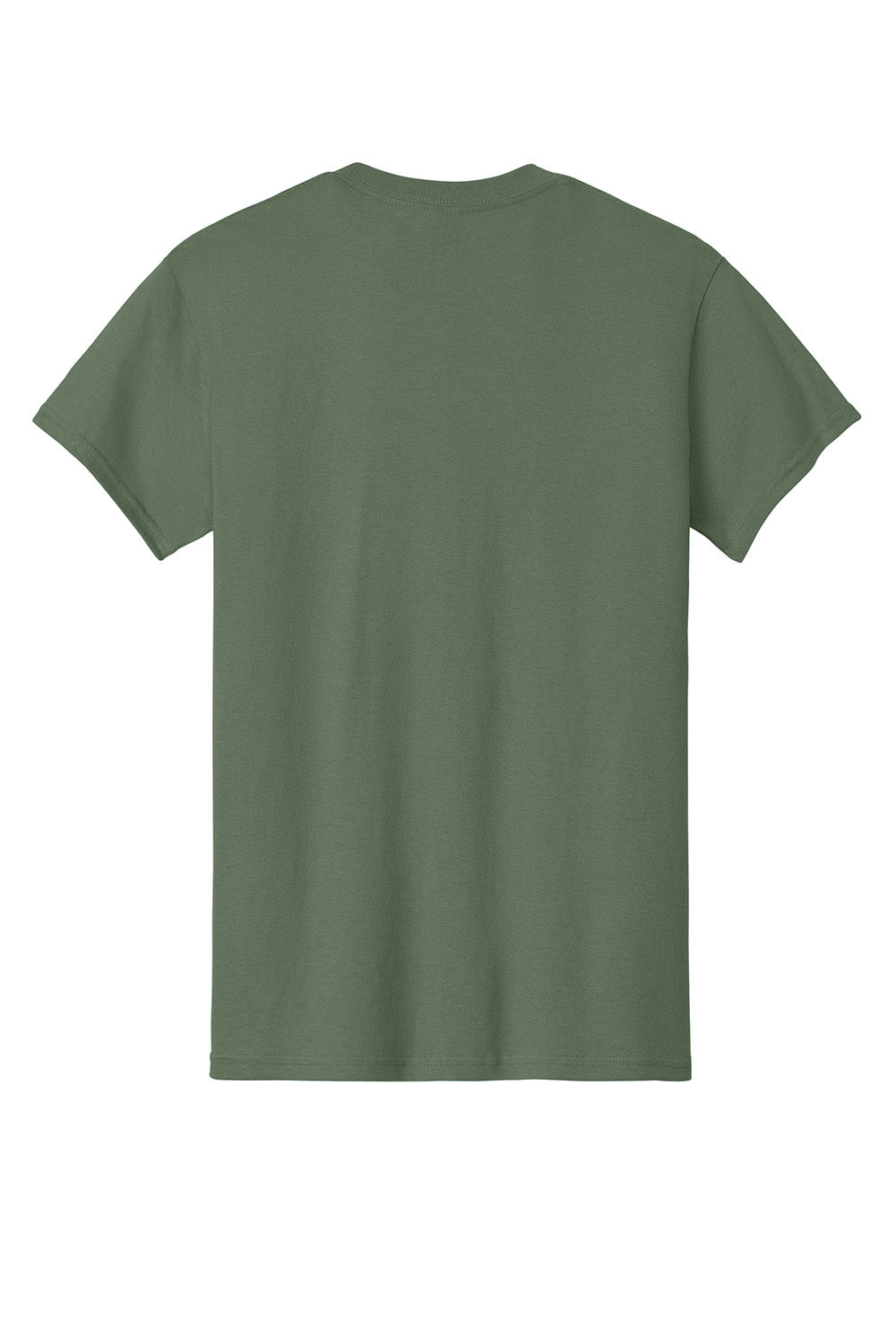 Gildan 5000/G500 Mens Short Sleeve Crewneck T-Shirt Military Green Flat Back