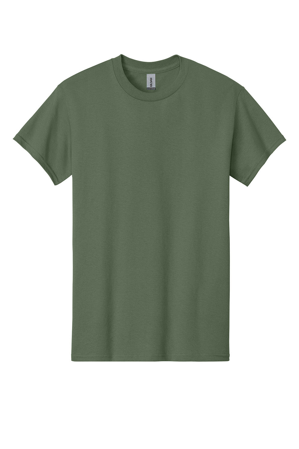 Gildan 5000/G500 Mens Short Sleeve Crewneck T-Shirt Military Green Flat Front