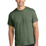 Gildan Mens Short Sleeve Crewneck T-Shirt - Military Green