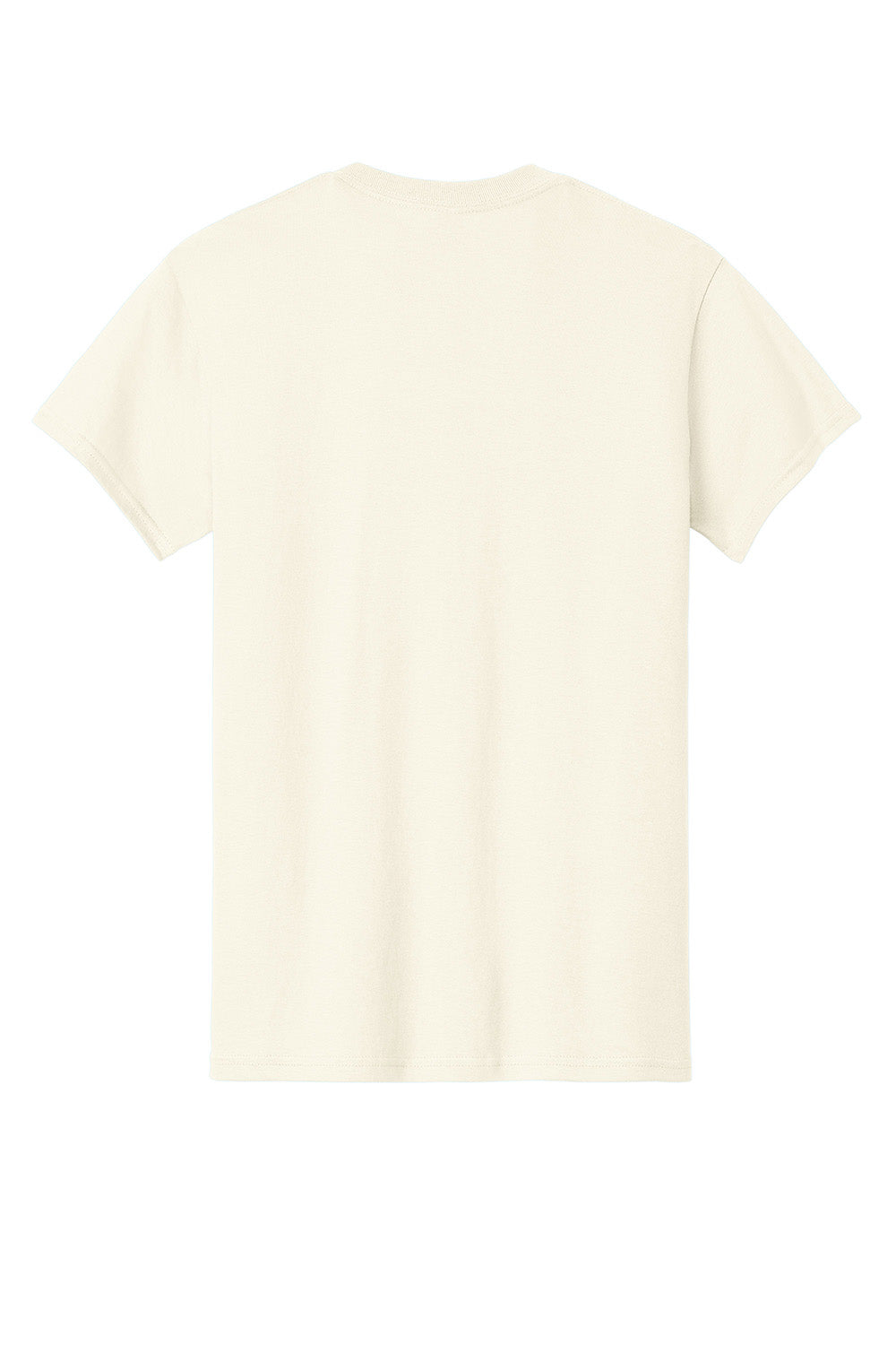 Gildan 5000/G500 Mens Short Sleeve Crewneck T-Shirt Natural Flat Back