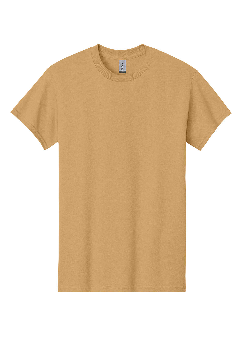 Gildan 5000/G500 Mens Short Sleeve Crewneck T-Shirt Old Gold Flat Front