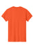 Gildan 5000/G500 Mens Short Sleeve Crewneck T-Shirt Orange Flat Back