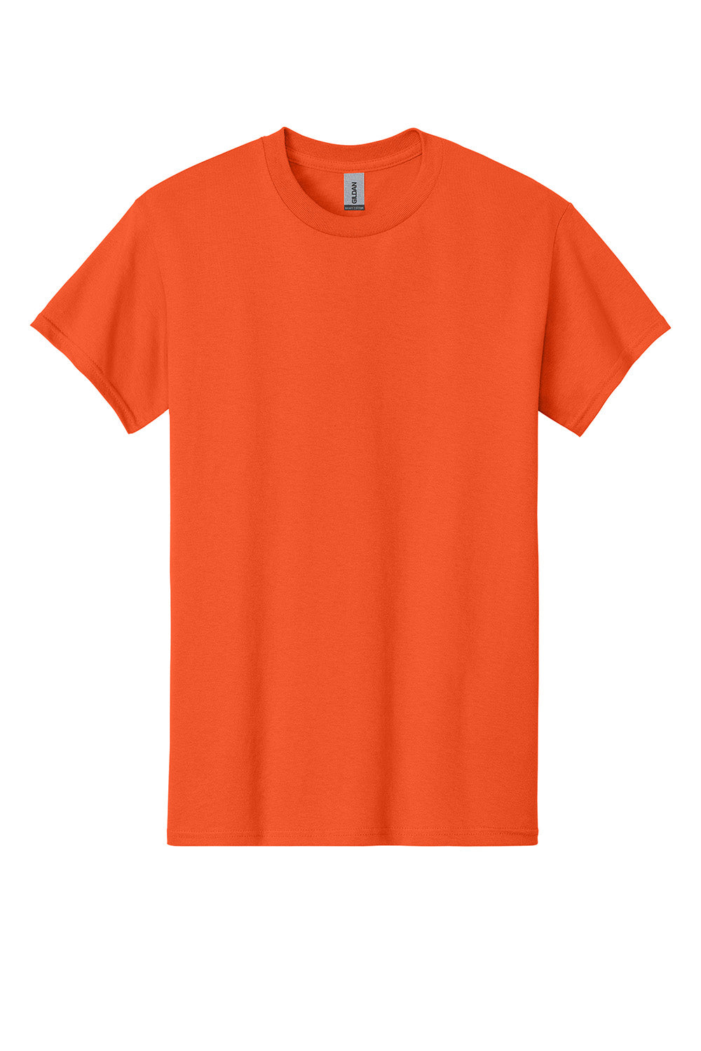 Gildan 5000/G500 Mens Short Sleeve Crewneck T-Shirt Orange Flat Front