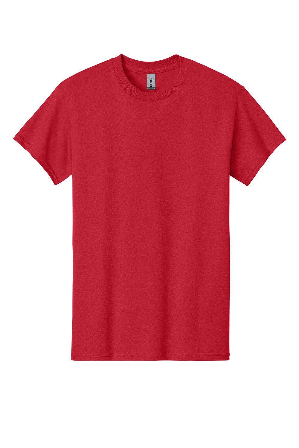 Gildan 5000/G500 Mens Short Sleeve Crewneck T-Shirt Red Flat Front