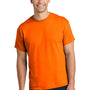 Gildan Mens Short Sleeve Crewneck T-Shirt - Safety Orange